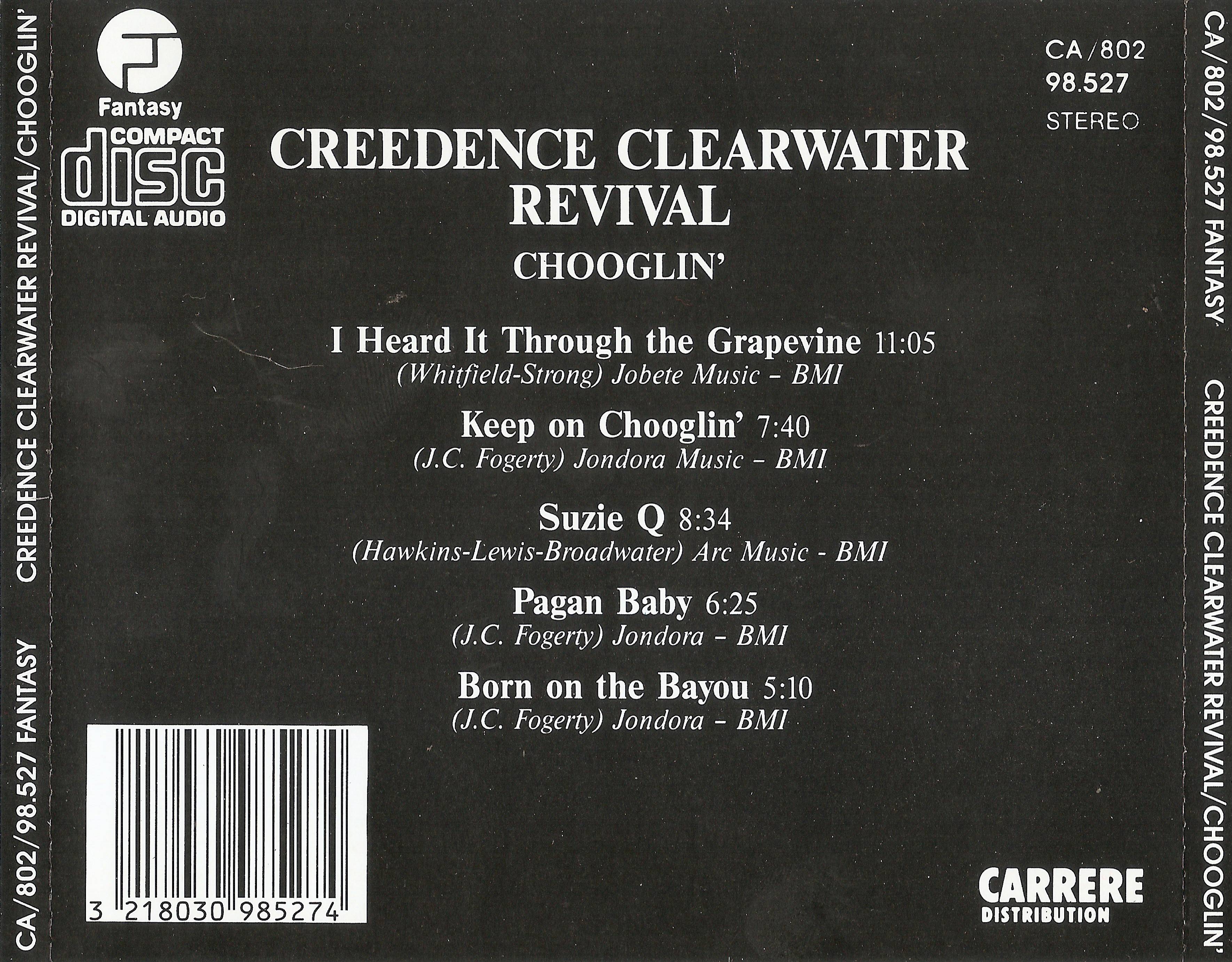 Creedence Clearwater Revival Chooglin : Back FR